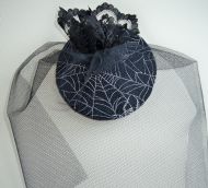 Spider web Goth fascinator